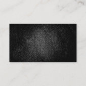 Zwart grijs lederen-effectconsultant Visitekaartje (Achterkant)