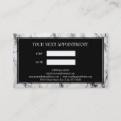 Zwart & Grijs Marmeren Sieraden Ontwerper Afsprakenkaartje (Achterkant)