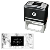 Zwart & Grijs Marmeren Sieraden Ontwerper Zelfinktende Stempel (In situ)