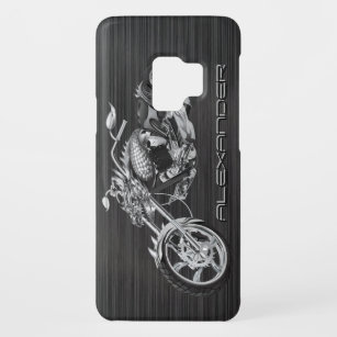Zwart & Grijs Metallic Dragon Motorcycle - Monogra Case-Mate Samsung Galaxy S9 Hoesje