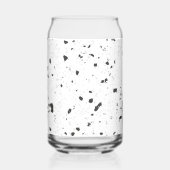 Zwart & Grijs Micro Chips Retro Terrazzo Patroon Blikvorm Glas (Achterkant)