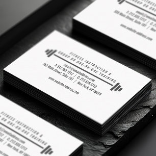 Zwart & Grijs Minimalistische Persoonlijke Trainer Visitekaartje