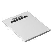 Zwart Grijs Modern Eenvoudig Minimalistisch Notitieblok (Schuin)