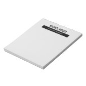 Zwart Grijs Modern Eenvoudig Minimalistisch Notitieblok (Linkerzijde)