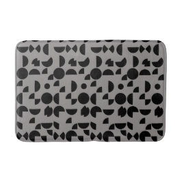 Zwart Grijs Modern Elegant Geometrisch Tribal Badmat