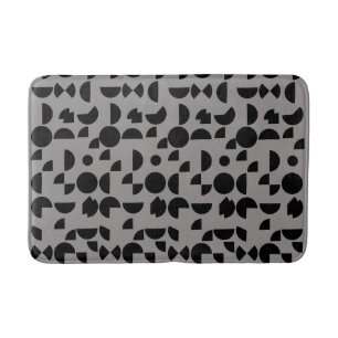 Zwart Grijs Modern Elegant Geometrisch Tribal Badmat