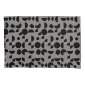 Zwart Grijs Modern Elegant Geometrisch Tribal Kussensloop (Voorkant-Links)