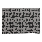 Zwart Grijs Modern Elegant Geometrisch Tribal Kussensloop (Voorkant-Rechts)