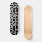 Zwart Grijs Modern Elegant Geometrisch Tribal Persoonlijk Skateboard (Voorkant)