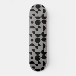 Zwart Grijs Modern Elegant Geometrisch Tribal Persoonlijk Skateboard