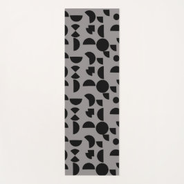 Zwart Grijs Modern Elegant Geometrisch Tribal Yogamat