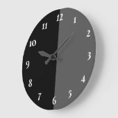 Zwart-grijs modern grote klok (Hoek)