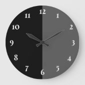 Zwart-grijs modern grote klok (Voorkant)