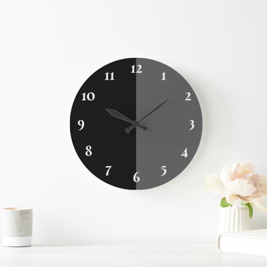 Zwart-grijs modern grote klok (Huis)