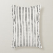 Zwart Grijs Modern Minimalist Stripe Boho Accent Kussen (Voorkant(Verticaal))