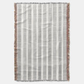 Zwart Grijs Modern Minimalist Stripe Boho Deken (Voorkant Verticaal)