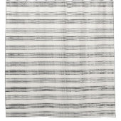 Zwart Grijs Modern Minimalist Stripe Boho Douchegordijn (Voorkant)