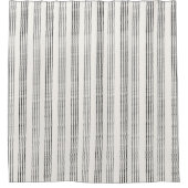 Zwart Grijs Modern Minimalist Stripe Boho Douchegordijn (Voorkant)