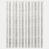 Zwart Grijs Modern Minimalist Stripe Boho Fleece Deken (Voorkant)