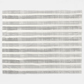 Zwart Grijs Modern Minimalist Stripe Boho Fleece Deken (Voorkant (Horizontaal))