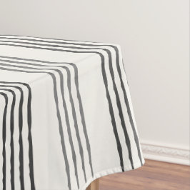 Zwart Grijs Modern Minimalist Stripe Boho Tafelkleed