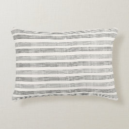 Zwart Grijs Modern Minimalistisch Streep Boho Accent Kussen