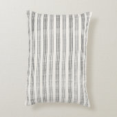 Zwart Grijs Modern Minimalistisch Streep Boho  Accent Kussen (Achterkant (Verticaal))