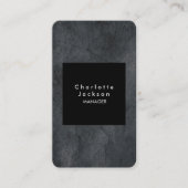 Zwart grijs modern, stijlvol visitekaartje (Voorkant)