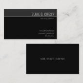 Zwart / grijs modern visitekaartje (Voorkant / Achterkant)