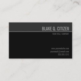 Zwart / grijs modern visitekaartje