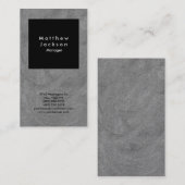 Zwart-grijs moderne platte professional visitekaartje (Voorkant / Achterkant)