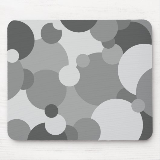 Zwart-grijs Moleculen Muismat (Voorkant)