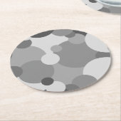 Zwart-grijs moleculen papier onderzetter (Gebogen)
