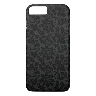 Zwart-grijs monochromatische  Floral Damascus Case-Mate iPhone Case
