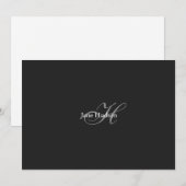 Zwart Grijs Monogram Eenvoudig Duidelijk Speciaal  Feestdagenkaart (Voorkant / Achterkant)