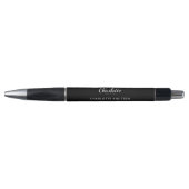 Zwart grijs monogram naam schrift pen (Voorkant)