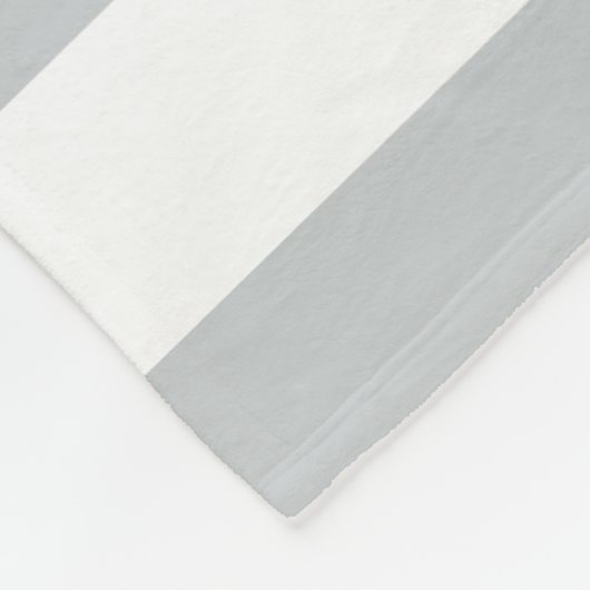 Zwart-grijs monogram Stripe | Fleece Blanket (Hoek)
