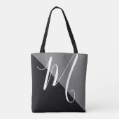 zwart & grijs mooie Monogram canvas tas met haar n (Achterkant)