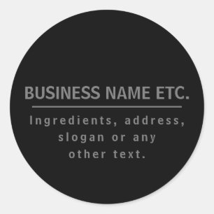 Zwart & Grijs Multifunctioneel Ronde Sticker