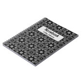 Zwart-grijs Notitieboek met patroon (Linkerzijde)