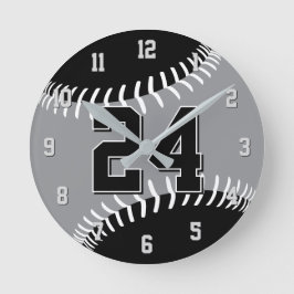 zwart grijs of ELKE teamkleuren honkbal Ronde Klok