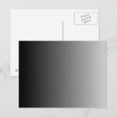 Zwart Grijs Ombre Blank Briefkaart (Voorkant / Achterkant)