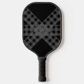 Zwart & Grijs Op Maat Gedesigned Pickleball Paddle (Voorkant)