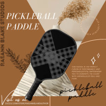 Zwart & Grijs Op Maat Gedesigned Pickleball Paddle