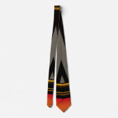 Zwart grijs Oranje geel ~ origineel ~ Stropdas (Achterkant)