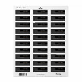 Zwart Grijs Professioneel Aangepaste Naam Positie  Etiket (Full Sheet)
