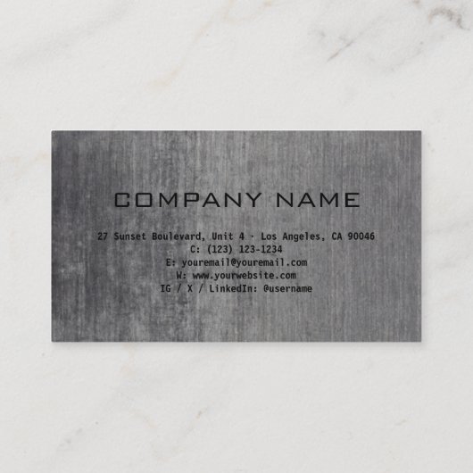 Zwart Grijs Professioneel Ontwerp Moderne QR Code Visitekaartje (Achterkant)