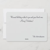 Zwart Grijs Retro Kerst Ornamenten Feestdagenkaart (Achterkant)