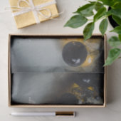 Zwart Grijs Retro Kerst Ornamenten Tissuepapier (Geschenk)