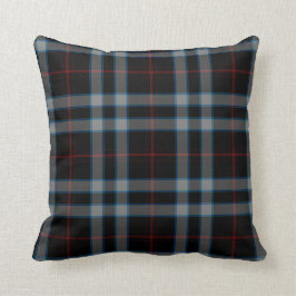Zwart grijs Rood Blauw Kussen